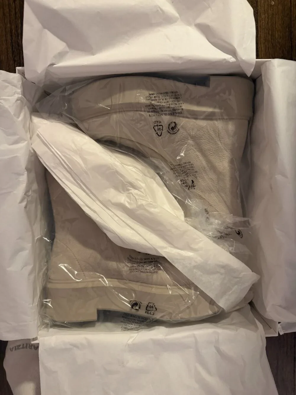 The Row Zipped Boot in Beige US Size 8.5 IT Size 38.5 NWT